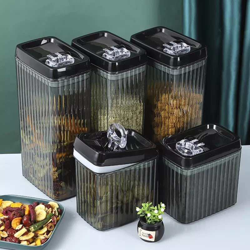 Stackable Food Storage 6PC Set Food Storage Kitchen Sealed Jar Set Containers With Lids
