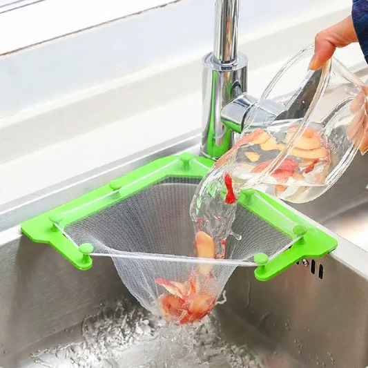 Kitchen Sink Triangle Hanging Net Storage Drain Rack Leftovers Soup Water Filter