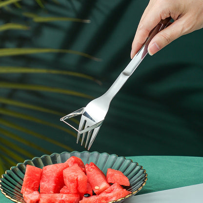 Stainless Steel Fruit Watermelon Multi-purpose Cutting Fork Portable Cutlery