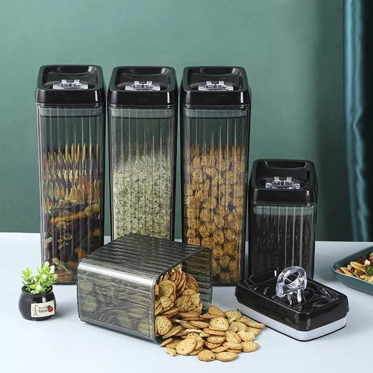 Stackable Food Storage 6PC Set Food Storage Kitchen Sealed Jar Set Containers With Lids